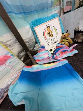 Source Unknown Pastel Rainbow Ombre Women’s Swim Bikini Set